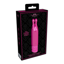 Shots Royal Gems Twinkle Rechargeable Silicone Bullet Vibrator With Ears Pink