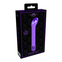 Shots Royal Gems Jewel Rechargeable Curved ABS Bullet Vibrator Purple