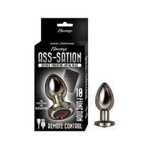 Ass-Sation Remote Vibrating Metal Plug Silver - 81871
