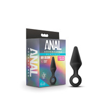 Blush Anal Adventures Platinum Silicone Loop Plug Medium Black