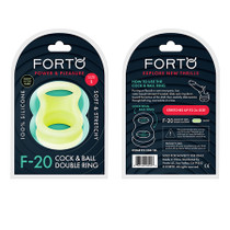 Forto F-20: Balls Stretcher Liquid Silicone 60/77mm Glow