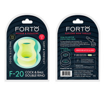 Forto F-20: Balls Stretcher Liquid Silicone 50/67mm Glow