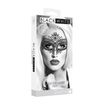 Ouch! Black & White Lace Eye Mask Queen Black
