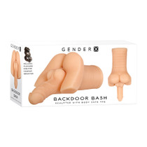 Gender X Backdoor Bash Stroker With Shaft Beige 2.5lbs