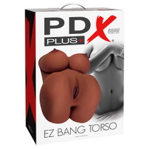 PDX Plus EZ Bang Torso Dual Entry Masturbator Brown