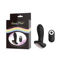 Gender Fluid Buzz Anal Vibe With Remote Silicone Black