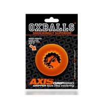 Oxballs Axis Rib Griphold Cockring Orange Ice