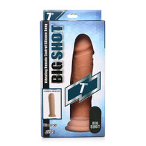 Curve Toys Big Shot 7 in. Vibrating Silicone Dildo with Suction Cup Light