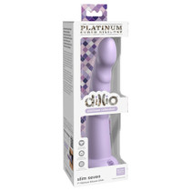 Dillio Platinum Slim Seven Silicone Dildo 7 in. Purple