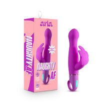 Aria Naughty AF Silicone Dual Stimulation Vibrator Plum