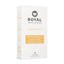 Royal Condom Tailored Fit Vegan Condoms, 10 pack