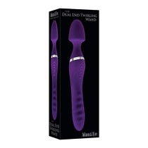 Adam & Eve Dual End Twirling Wand Rechargeable Silicone Dual-Ended G-Spot and Wand Vibrator Purple