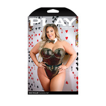 Fantasy Lingerie Play High Roller Costume Sequined Bodysuit Gold XL/2XL