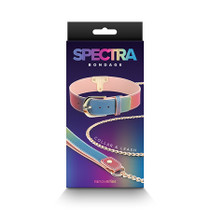 Spectra Bondage Collar & Leash Rainbow