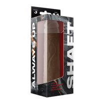 Shaft Model J 8.5 in. Dual Density Silicone Dildo with Suction Cup Oak