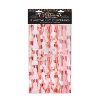 Glitterati Penis Party Metallic Foil Curtains 2-Pack