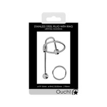 Ouch! Urethral Sounding Stainless Steel Plug With Ring 10 mm