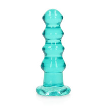 RealRock Crystal Clear Curvy 5.5 in. Dildo/Plug Turquoise