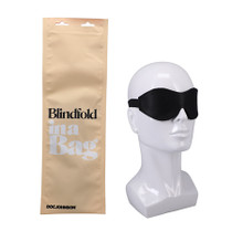 Doc Johnson In A Bag Blindfold Faux Leather Black