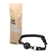 Doc Johnson In A Bag Ball Gag Faux Leather Breathable Black