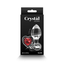 Crystal Desires Red Heart Gem Glass Plug Medium