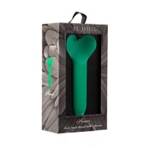 Je Joue Amour Rechargeable Silicone Heart-Shaped Fluttering Bullet Vibrator Emerald Green