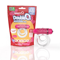 Screaming O 4B DoubleO 6 Vibrating Double Cockring Strawberry