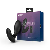 Nexus Duo Plug Rechargeable Remote-Controlled Vibrating Silicone Anal Plug Black - 85237