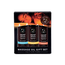Earthly Body Hemp Seed Massage Oil Summer 2023 Collection 3-Piece Gift Set