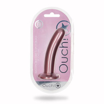 Shots Ouch! Smooth Silicone 6 in. G-Spot Dildo Rose Gold