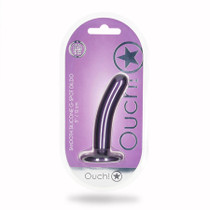Shots Ouch! Smooth Silicone 5 in. G-Spot Dildo Metallic Purple