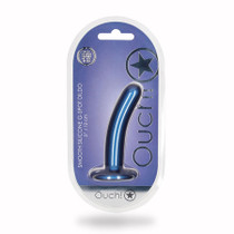 Shots Ouch! Smooth Silicone 5 in. G-Spot Dildo Metallic Blue