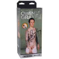 Signature Cocks Owen Gray 8 in. Dual-Density Dildo with Vac-U-Lock Suction Cup Beige - 85185