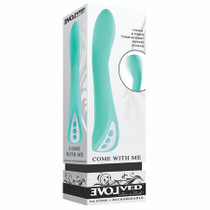 Evolved Come With Me Rechargeable 'Come Hither' Silicone Vibrator Green