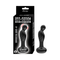 Ass-Sation Remote Vibrating P-Spot Plug Black