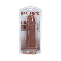 RealRock Extra Thick 10 in. Dildo Tan