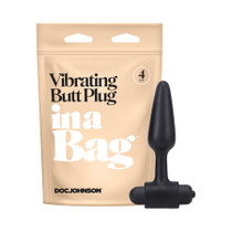 In A Bag Vibrating Butt Plug 4in Black