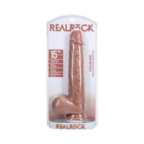RealRock Extra Long 15 in. Dildo with Balls Tan