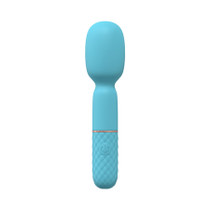 LoveLine Bella 10 Speed Vibrating Mini-Wand Silicone Rechargeable Waterproof Blue