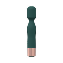 LoveLine Glamour 10 Speed Mini-Wand Silicone Rechargeable Waterproof Forest Green