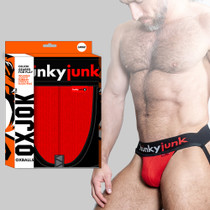 Oxballs Hunker Comfy-Pouch Slider-Strap Jock Red Hot L