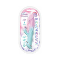 Cotton Candy Jaw Breaker Silicone Dildo 9 Frequencies with Stimulator