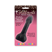 Black Glitter Penis Candle