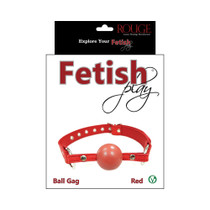 Rouge Fetish Play Vegan Ball Gag Red