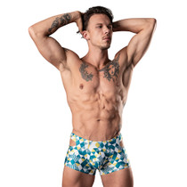 Male Power Cut It Out! Cutout Mini Short Blue/White S