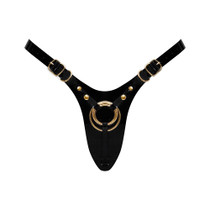 Strap-On-Me Leatherette Harness Fabulous One Size Black Glossy