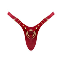 Strap-On-Me Leatherette Harness Fabulous One Size Red Glossy