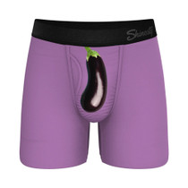 Shinesty The Double Entendre Eggplant Ball Hammock Pouch Underwear with Fly L