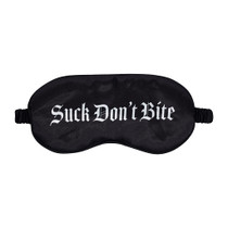 Ouch! Suck Don't Bite Printed Mask Satin Black
