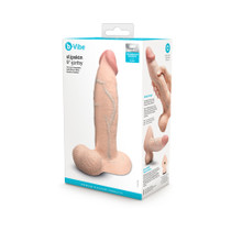 b-Vibe Slipskin Realistic Silicone Dildo 9 in. Girthy Cream